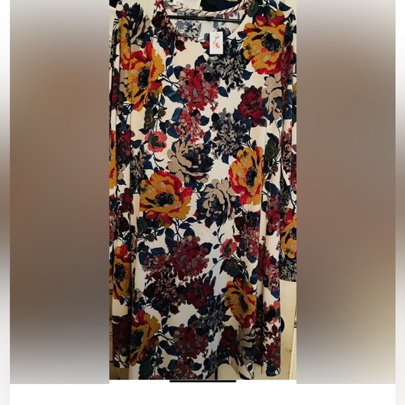 NWT Women XL Midi Dress Long Sleeve Multicolor Floral Whimsy Boho Wedding - Picture 6 of 6